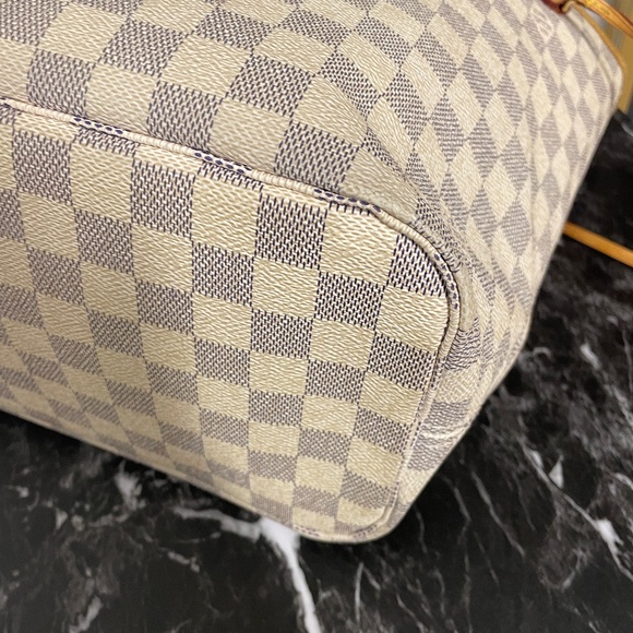 Louis Vuitton Neverfull MM Damier Azur Tote Bag - Picture 9 of 11